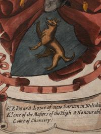 A Set of Four Hand-Colored Heraldic Engravings