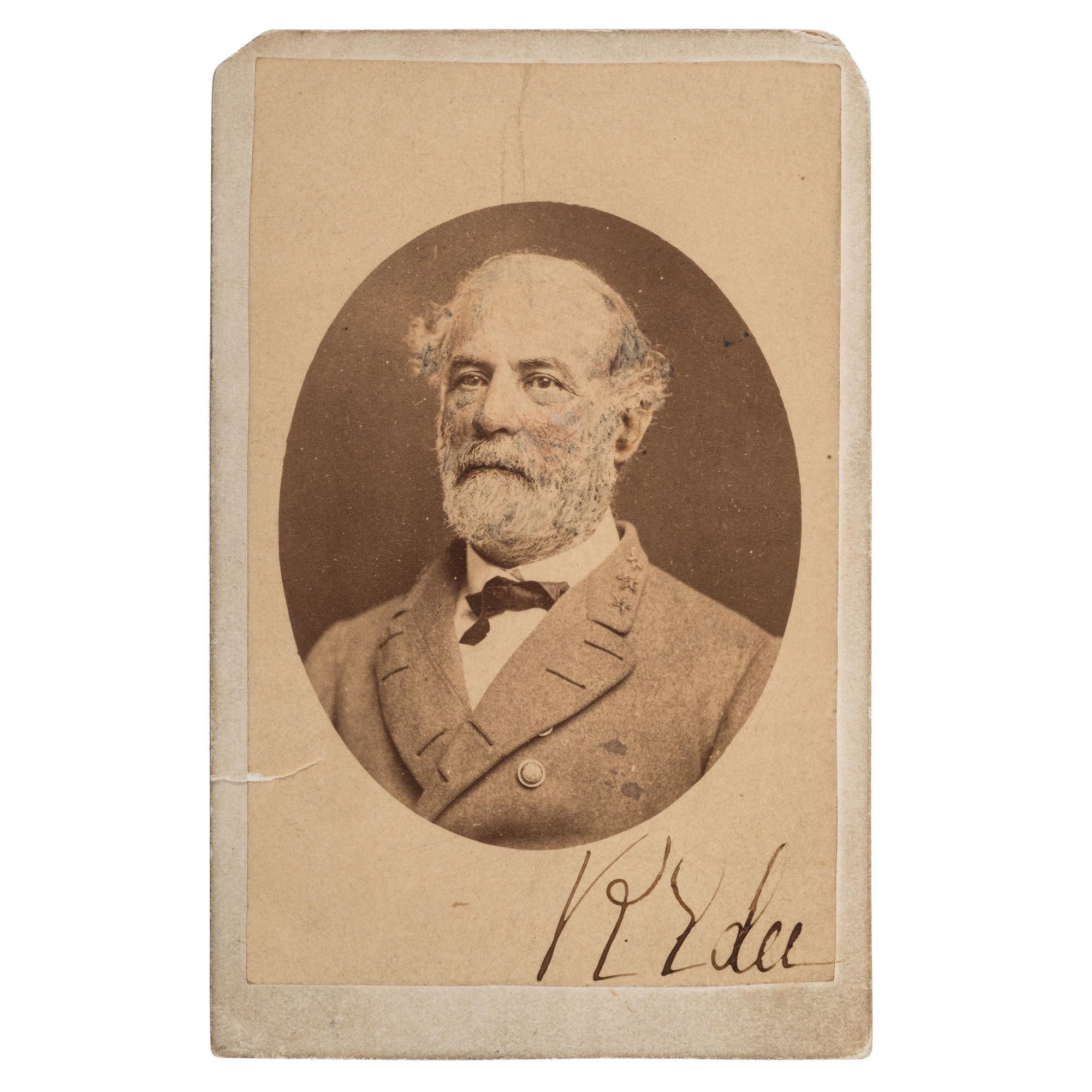 Robert E. Lee and Mary Custis Lee Signed CDV