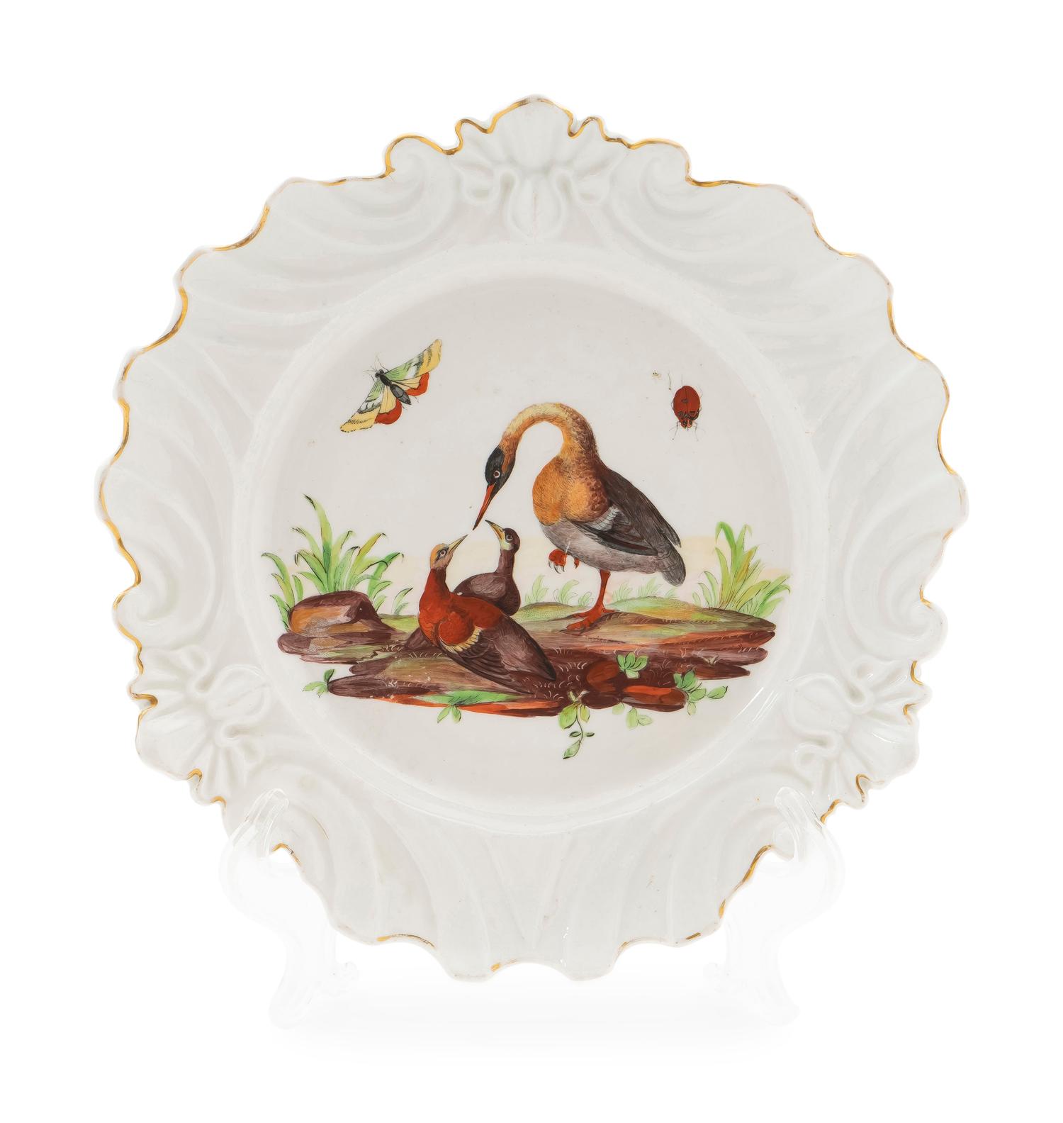 A Chelsea Porcelain Silver Shape Plate — C. 1755