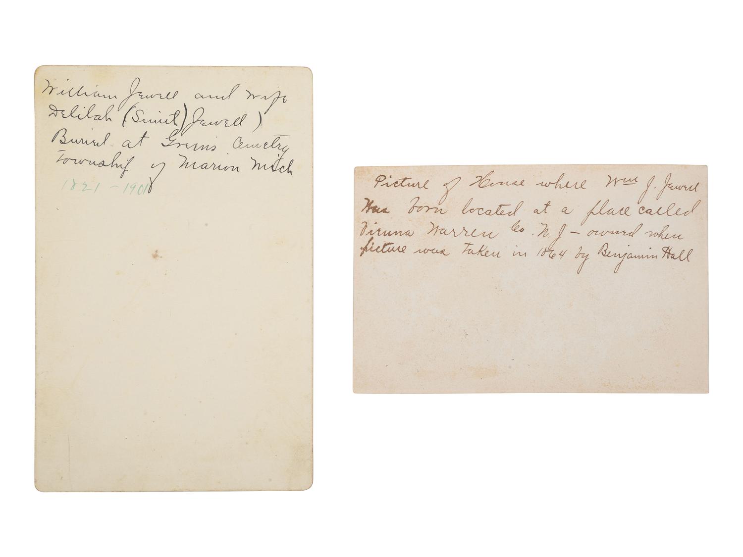 [GOLD RUSH]. Extensive California Gold Rush archive of William J. Jewell (1818-1885) including letters, diaries, and photographs, ca. 1852-1853.