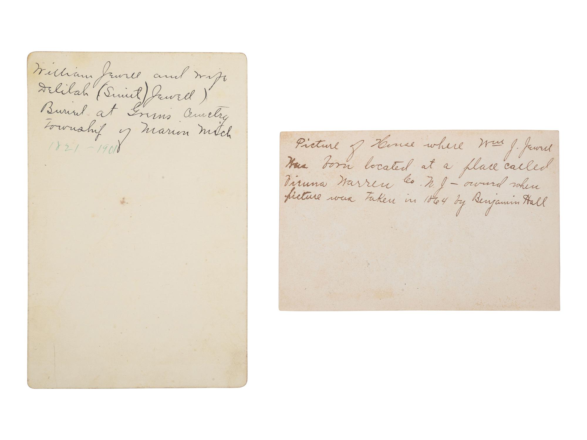 [GOLD RUSH]. Extensive California Gold Rush archive of William J. Jewell (1818-1885) including letters, diaries, and photographs, ca. 1852-1853.