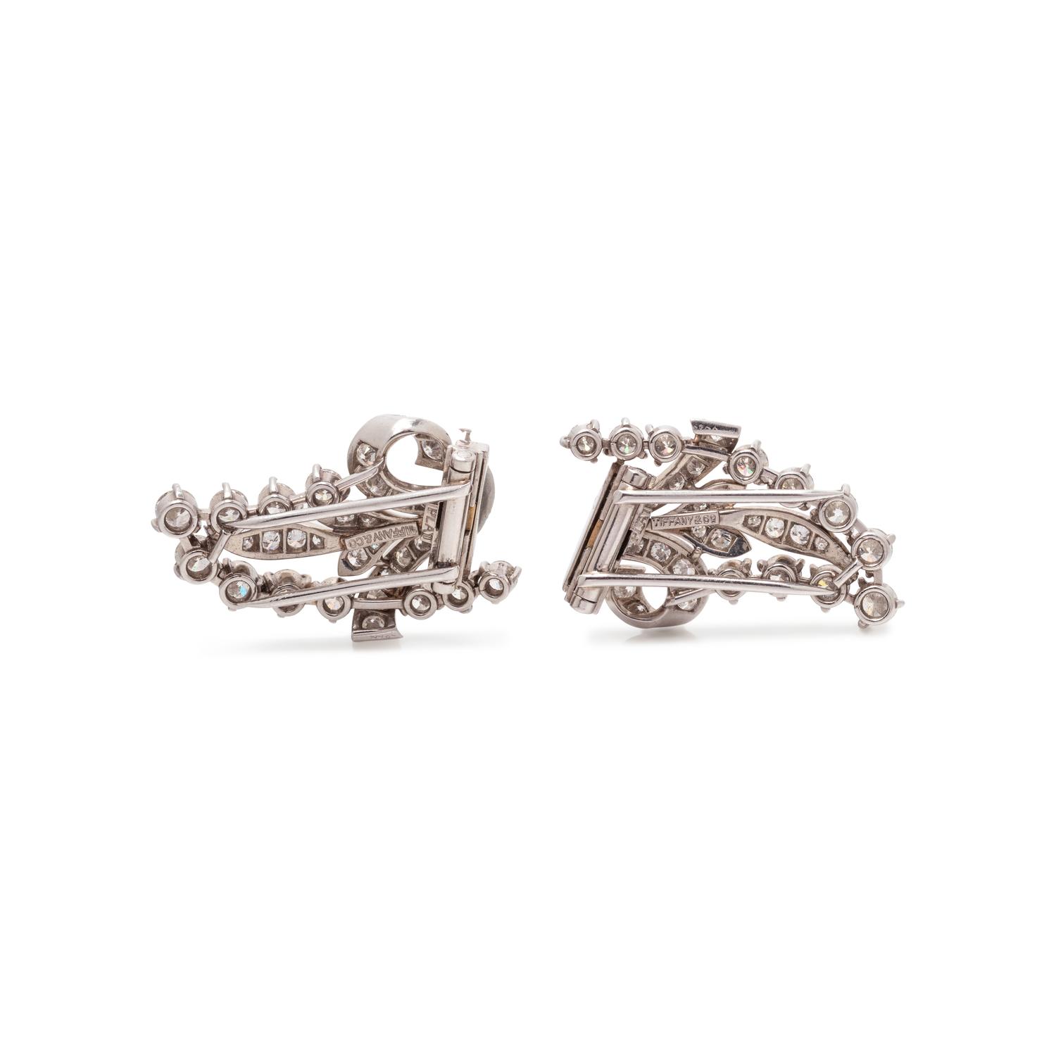 TIFFANY & CO., DIAMOND DOUBLE CLIP/BROOCH