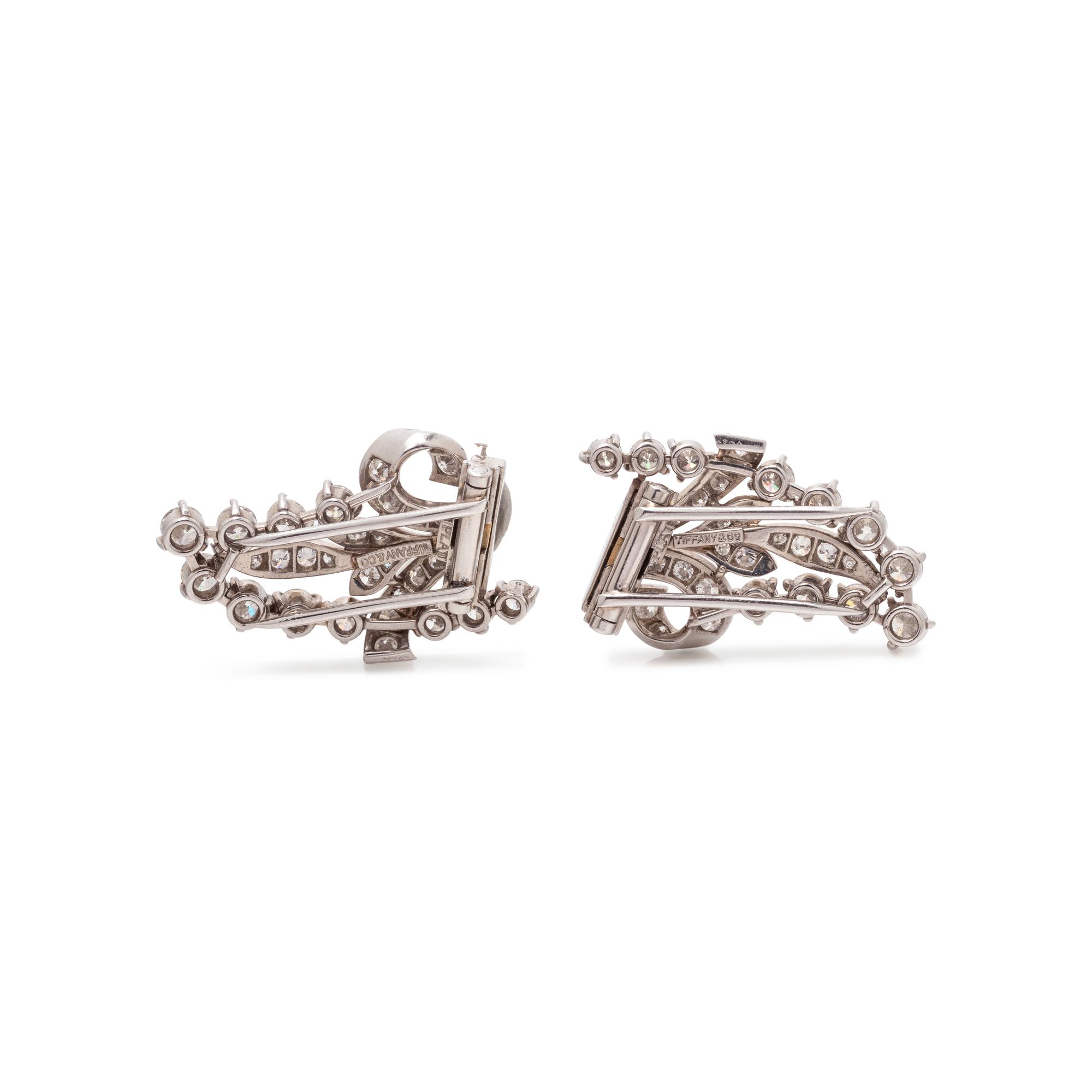 TIFFANY & CO., DIAMOND DOUBLE CLIP/BROOCH
