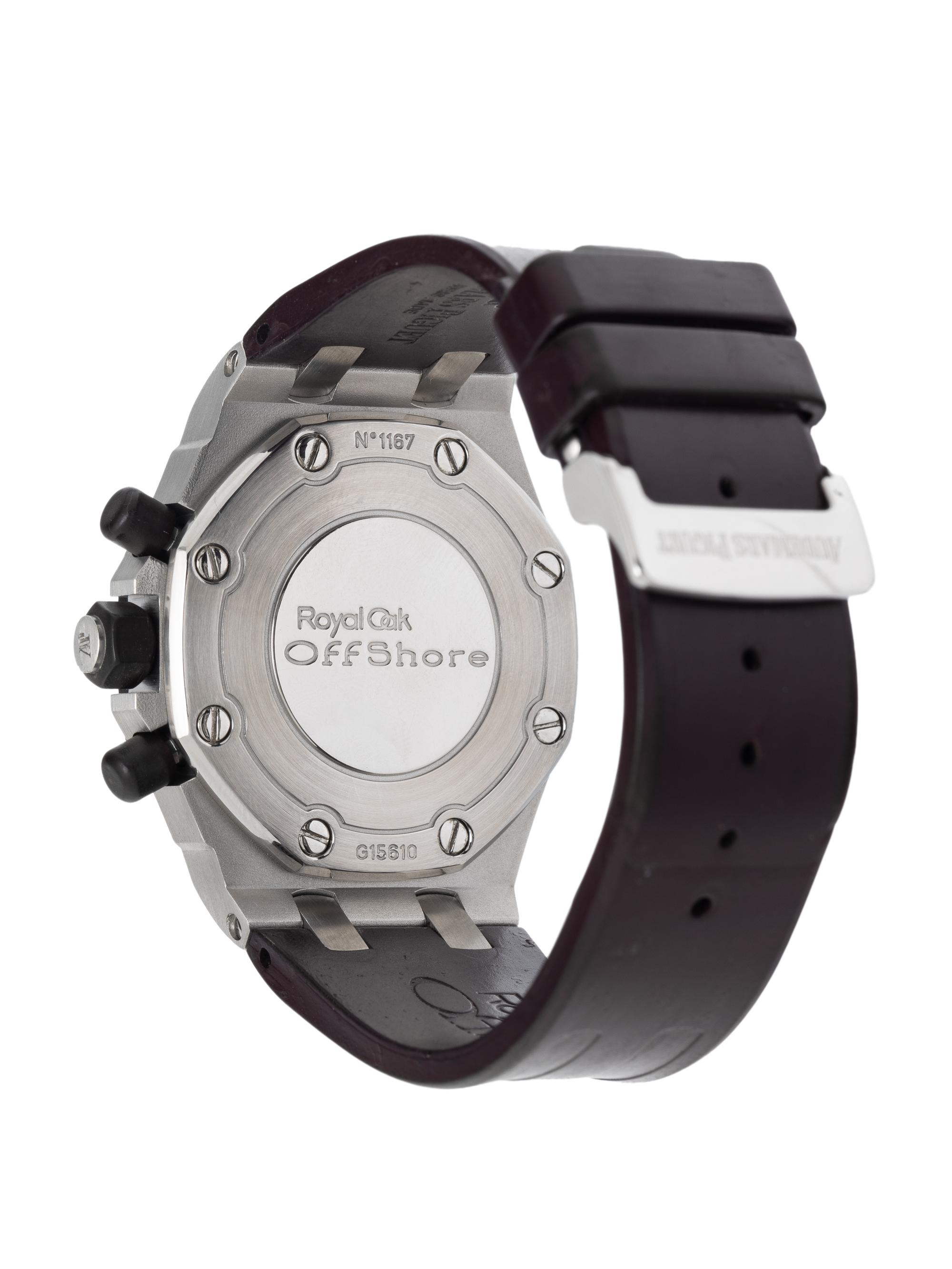 AUDEMARS PIGUET, REF. 26048 STAINLESS STEEL 'ROYAL OAK OFFSHORE' 'PLUM' WATCH WITH FACTORY DIAMOND BEZEL, EXTRACT FROM THE ARCHIVE