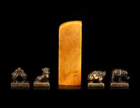Five Bronze and Soapstone Seals