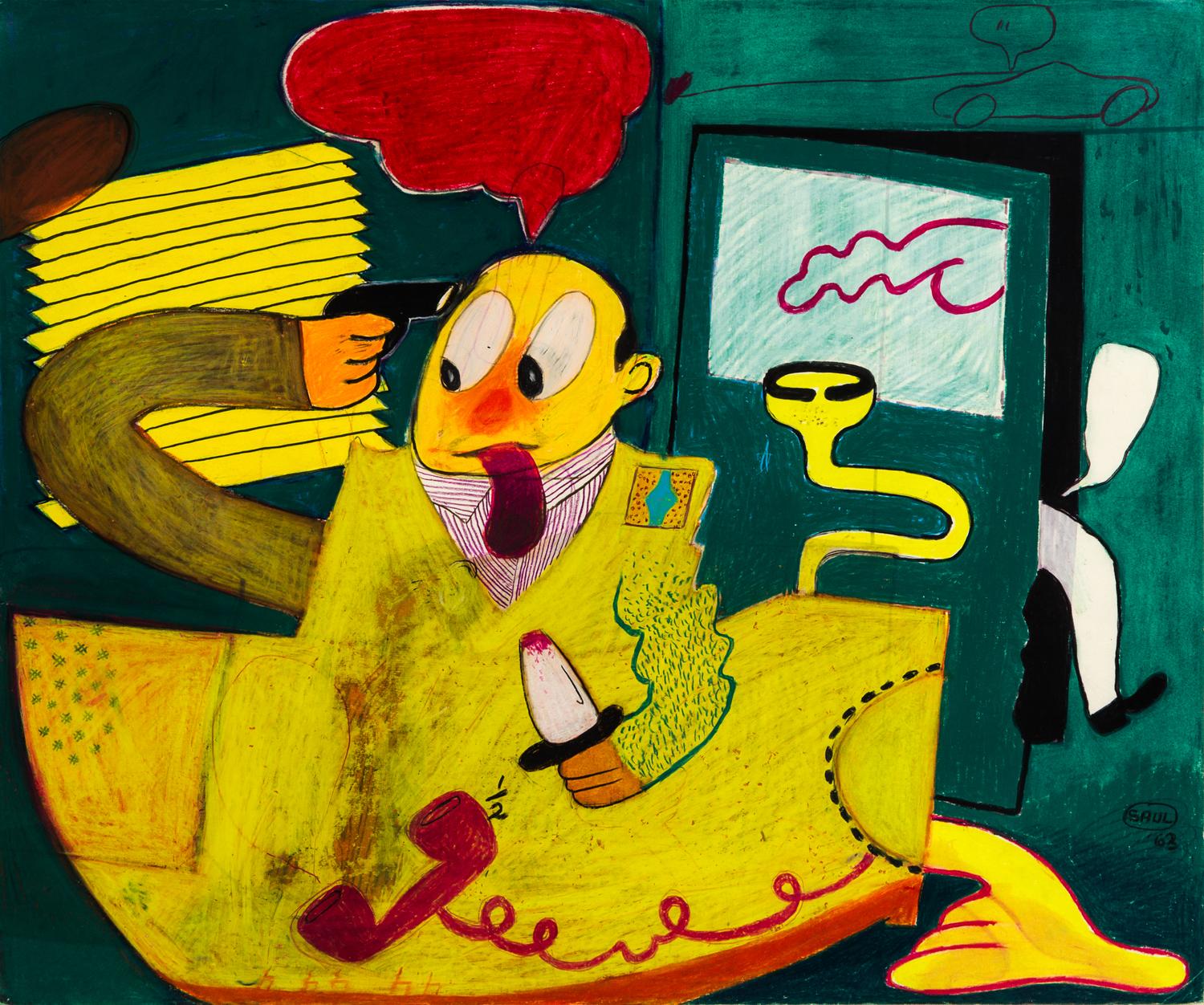 Peter Saul, (American, b. 1934), Head Office, 1963