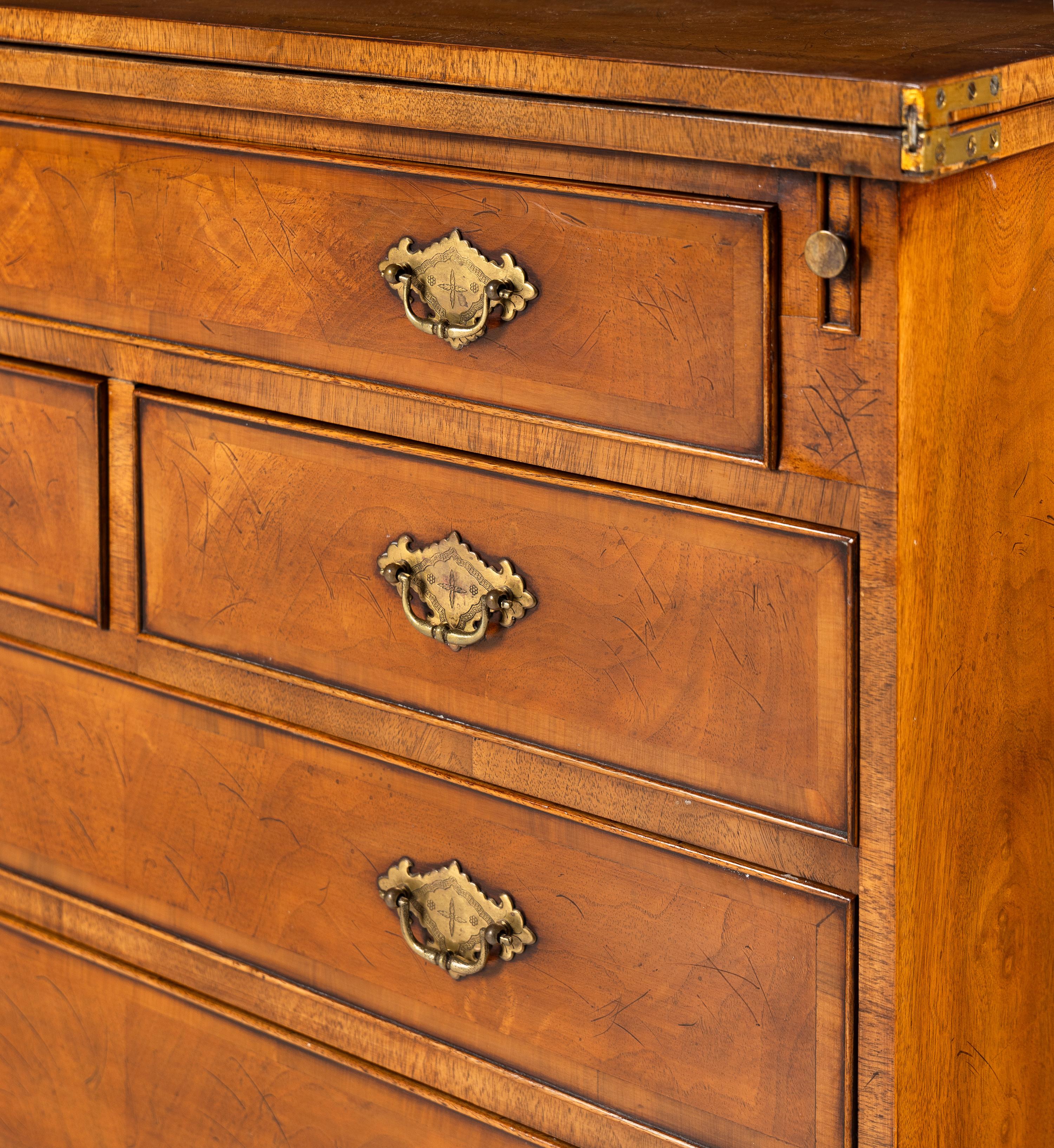 A Georgian Style Walnut Bachelor's Chest