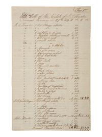 [ENSLAVEMENT & ABOLITION]. Manuscript inventory of personal property and enslaved individuals from the Estate of J.P. Hunter. N.p., possibly Alabama, 1859.