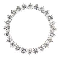 A Platinum and Diamond Circle Brooch, 6.80 dwts.