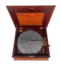 A New Century Mahogany Cased Disk Music Box
