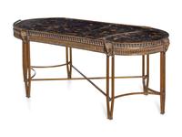 A Neoclassical Style Bronze and Marble Low Table