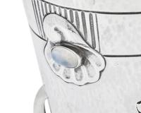 A Georg Jensen Silver and Moonstone Mounted Vase