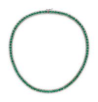 EMERALD AND DIAMOND NECKLACE