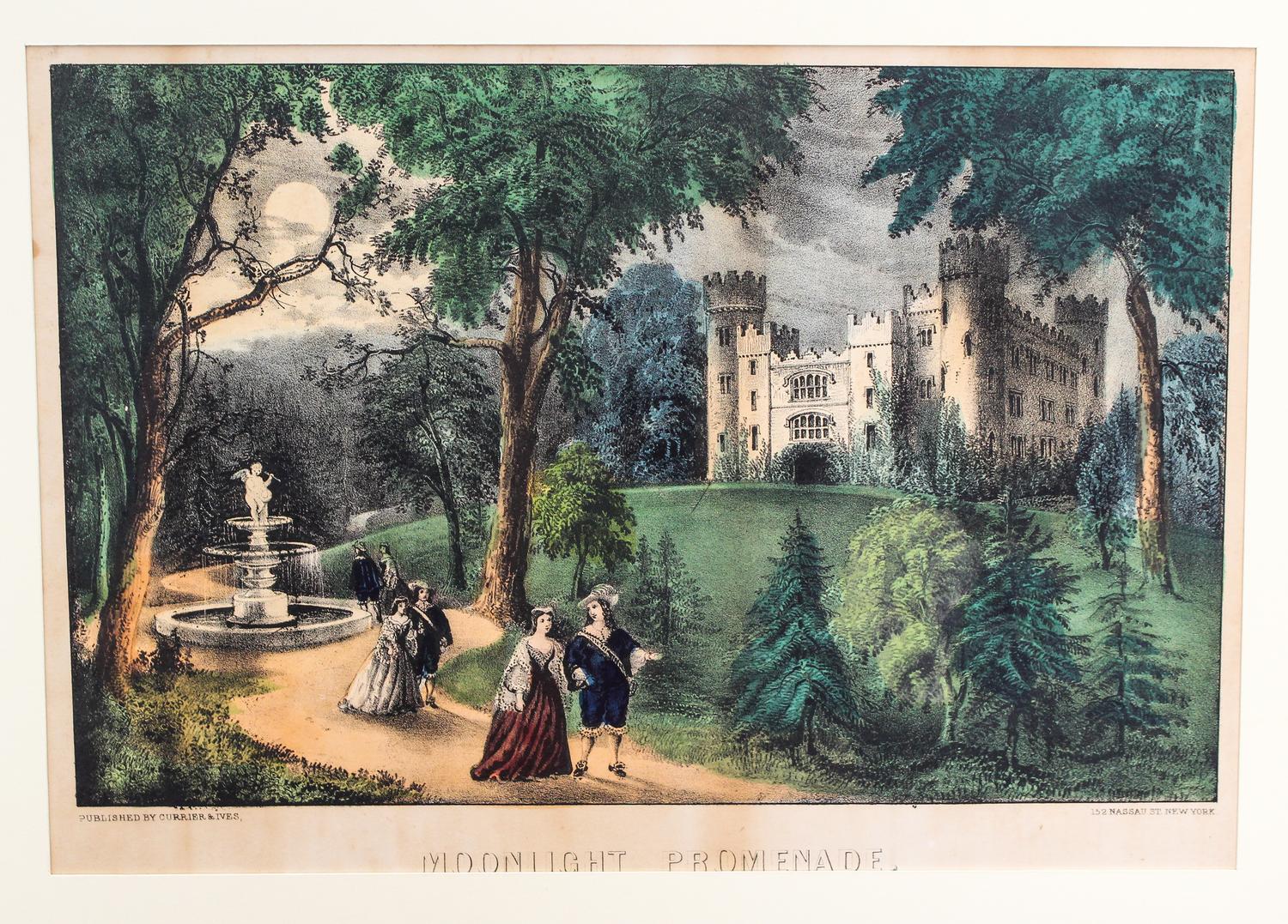 A Group of American Prints, most after Currier & Ives, , some hand colored, 18 total.