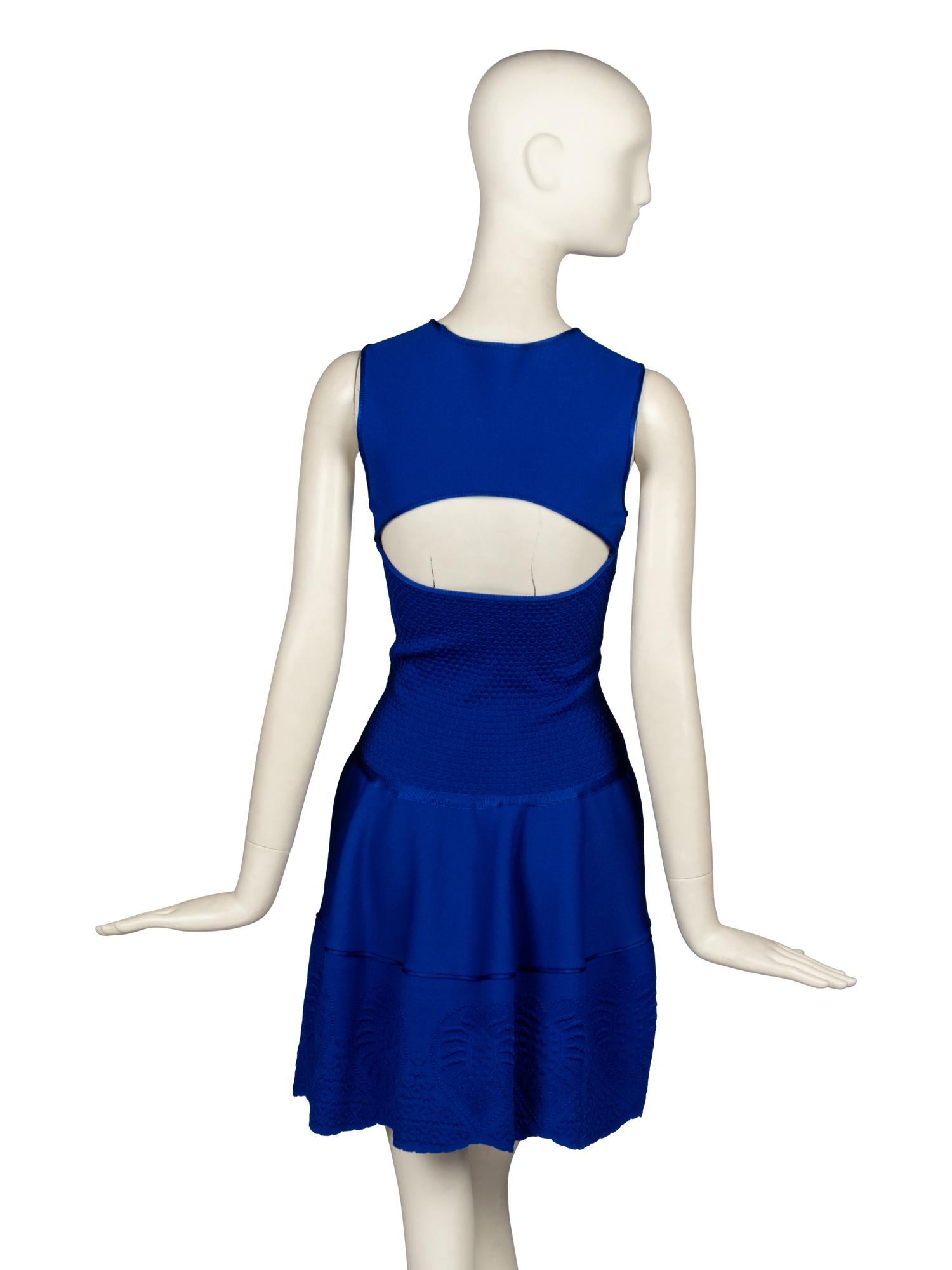 Roberto Cavalli, Blue Knit Dress