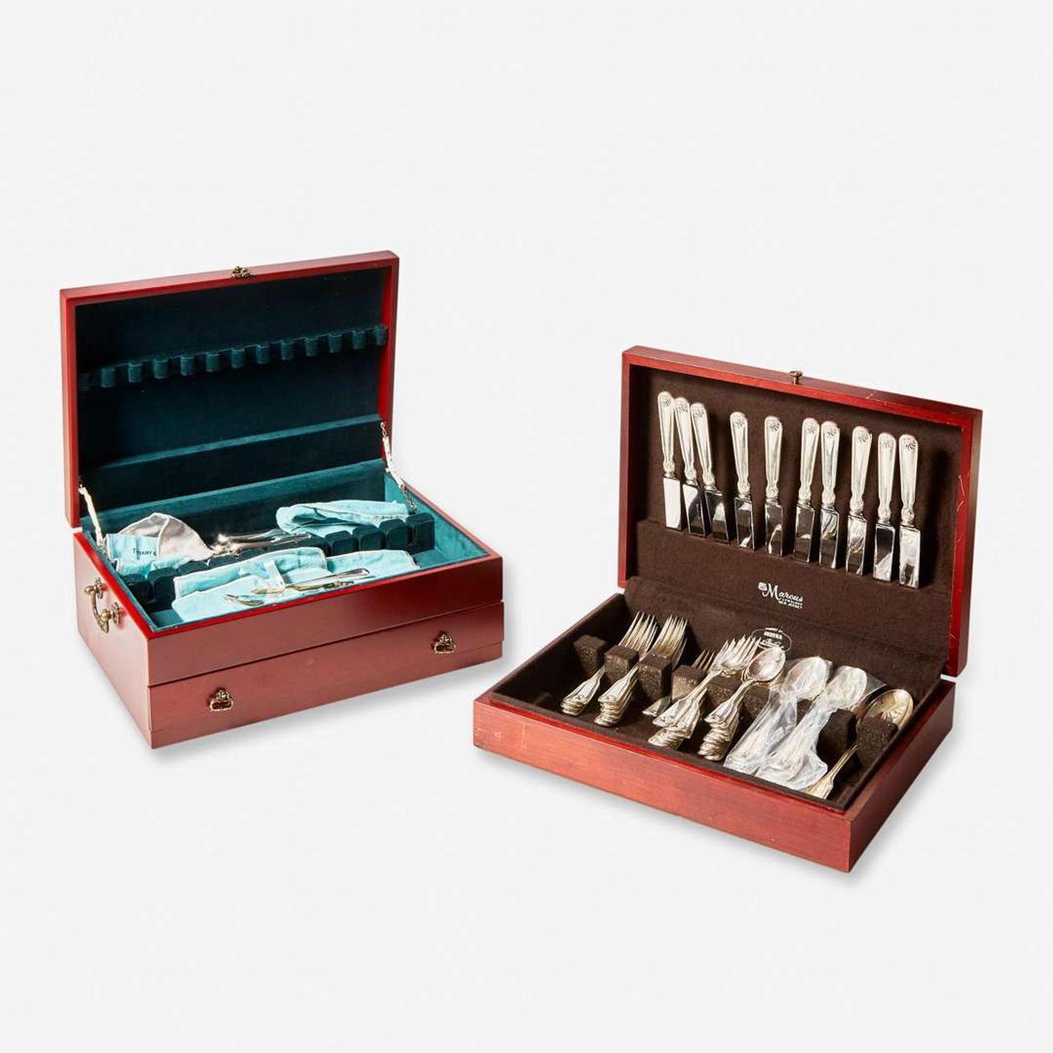 A sterling silver flatware service in the "Shell and Thread" pattern Tiffany & Co., New York, NY, 20th century