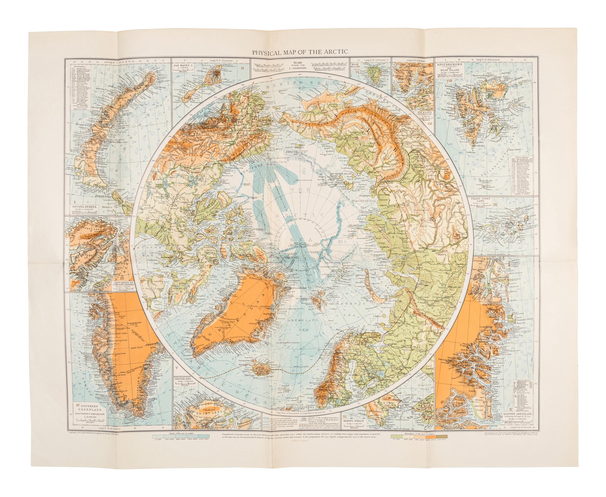 [TRAVEL & EXPLORATION - POLAR REPORTS]. A group of 12 reports by the U.S. Government, Smithsonian, New York Society, and American Geographical Society, including: