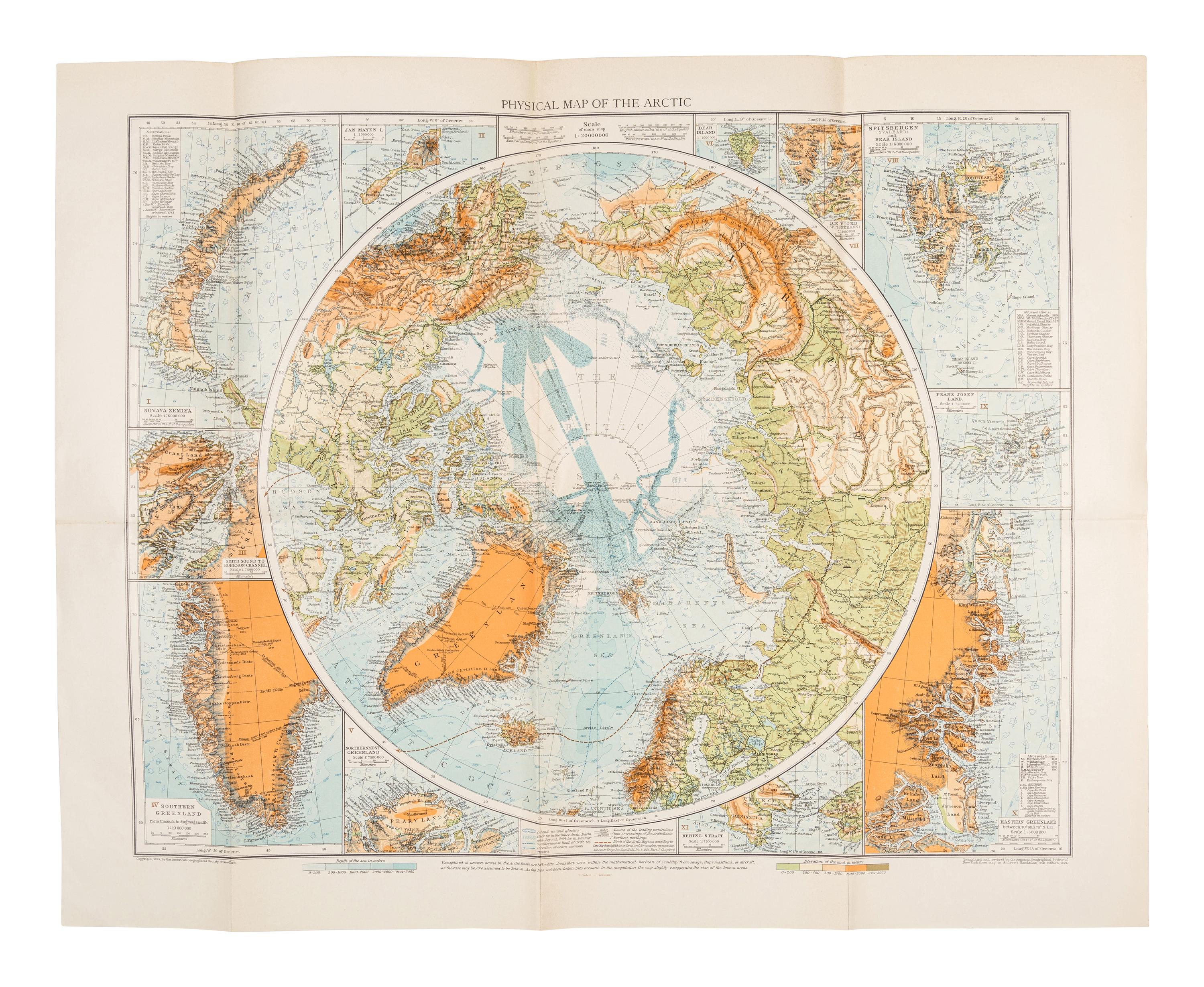 [TRAVEL & EXPLORATION - POLAR REPORTS]. A group of 12 reports by the U.S. Government, Smithsonian, New York Society, and American Geographical Society, including: