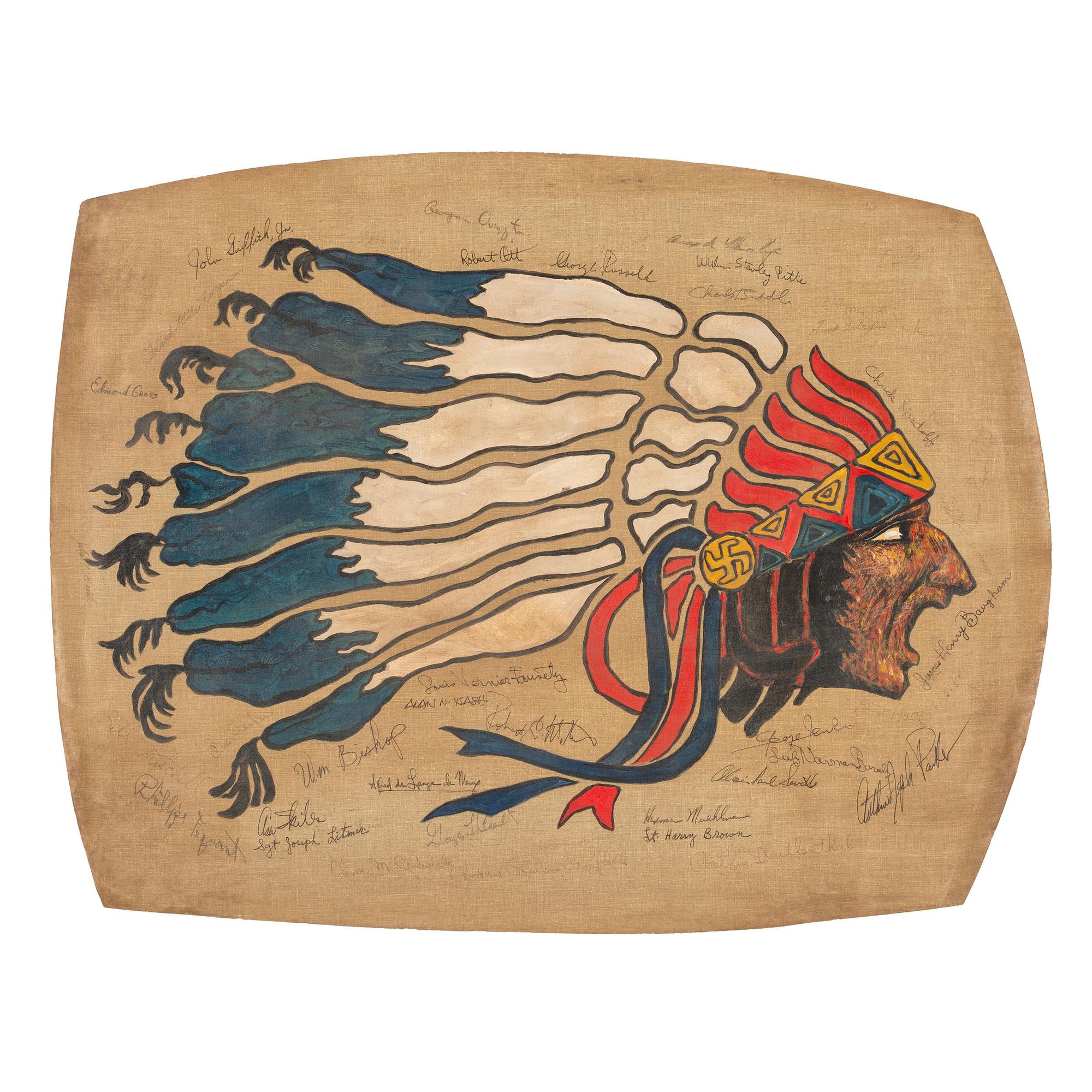 Lafayette Escadrille Signed Piece of Aircraft Skin