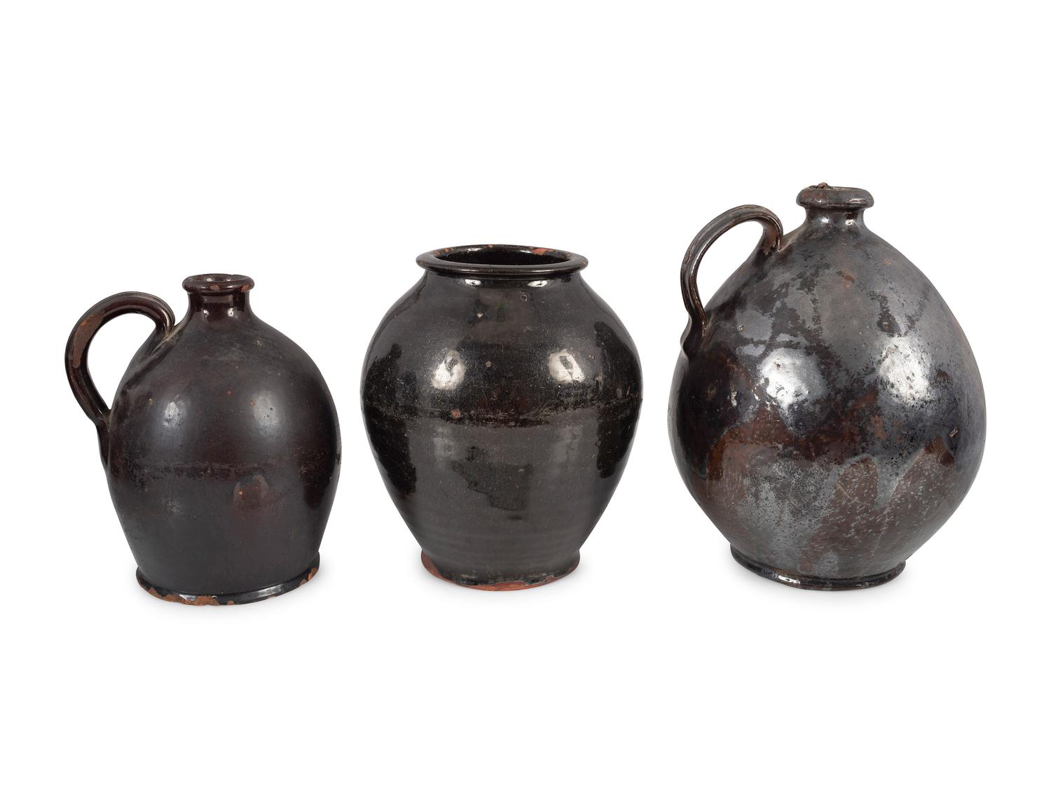 Six Redware Vessels