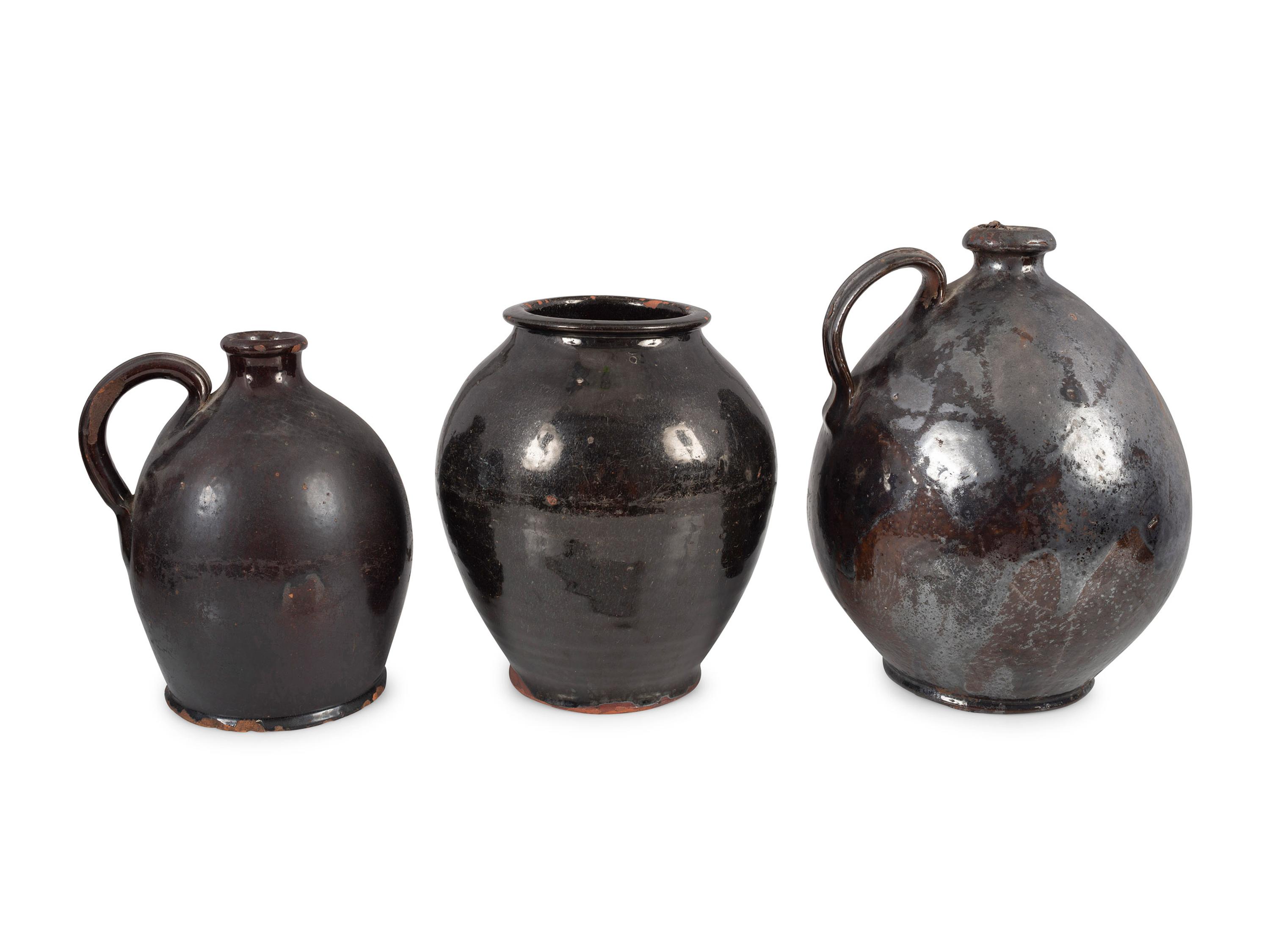 Six Redware Vessels