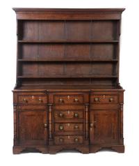 A Cockbeaded Oak Welsh Dresser, Height 84 1/2 inches.