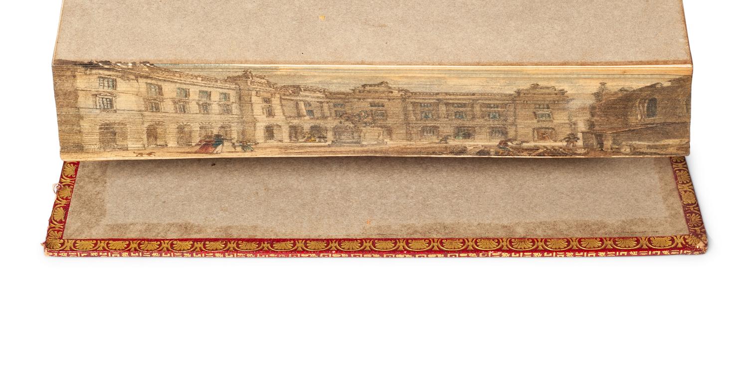 [FORE-EDGE PAINTING] – SCOTT, Walter (1771-1832). Tales of the Crusaders. – Vol. I-II, The Betrothed . – Vol. III-IV, The Talisman – Edinburgh & London: Archibald Constable and Co., Hurst, Robinson, and Co., 1825.