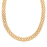 BUCCELLATI, YELLOW GOLD 'CREPE DE CHINE' NECKLACE