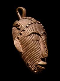 A Baule or Akan Gilt-Metal Pendant