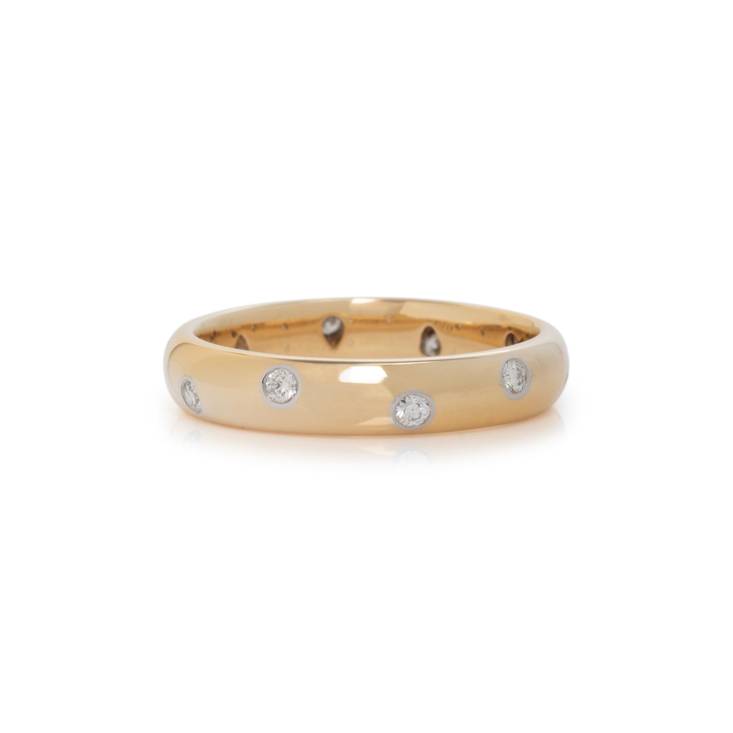 TIFFANY & CO., YELLOW GOLD, PLATINUM AND DIAMOND 'ETOILE' BAND