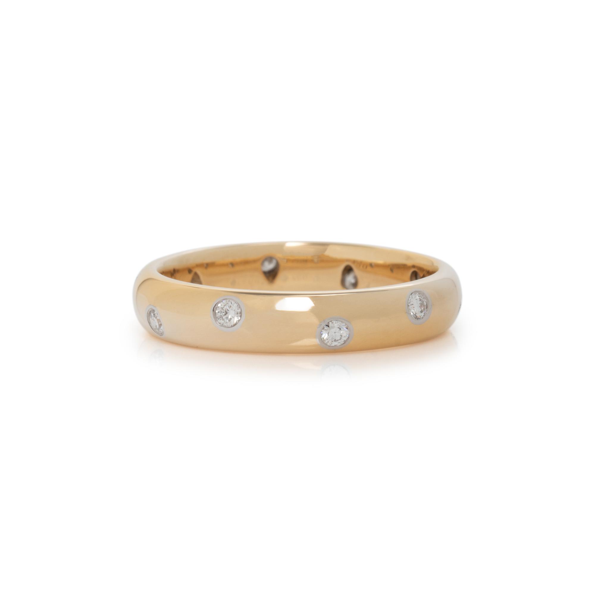 TIFFANY & CO., YELLOW GOLD, PLATINUM AND DIAMOND 'ETOILE' BAND