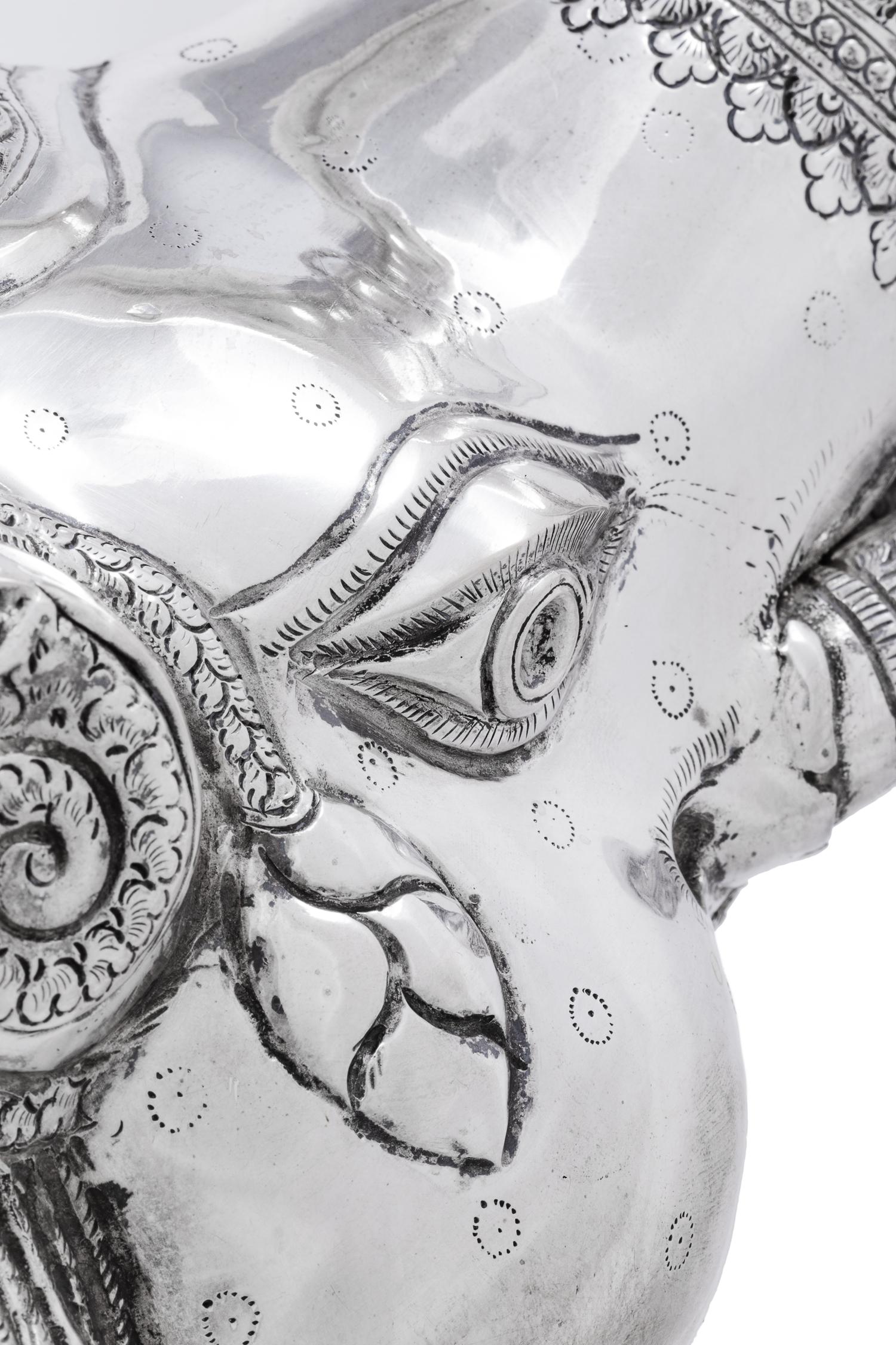 A Large Southeast Asian Silver Elephant