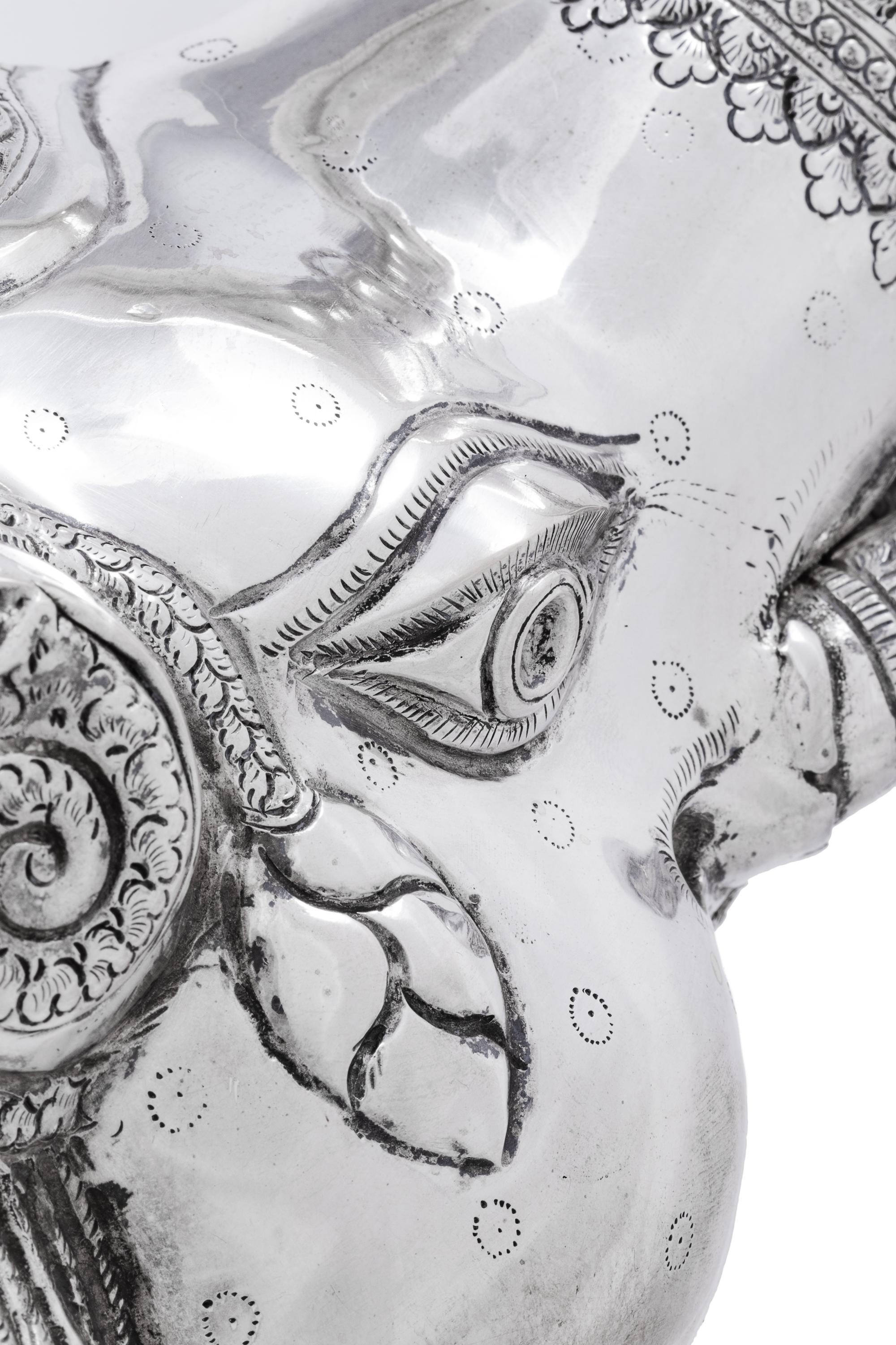 A Large Southeast Asian Silver Elephant