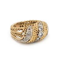 BICOLOR GOLD AND DIAMOND RING
