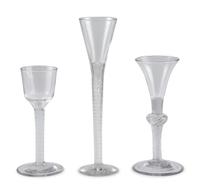 Eleven Pieces of Georgian Air Twist Stemware
