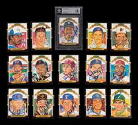 A Group of 15 1987 Donruss Diamond Kings Signed Autograph Baseball Cards,