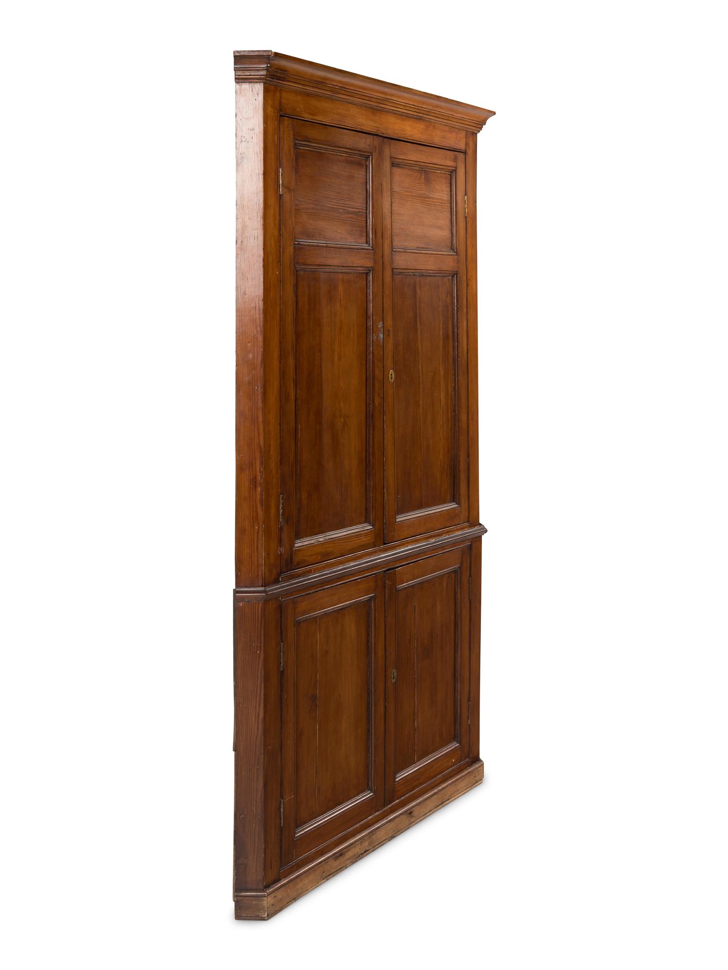 A George III Pine Corner Cabinet