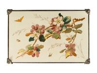 A Belle Epoque Cast Iron Side Table with Inset Tile Top