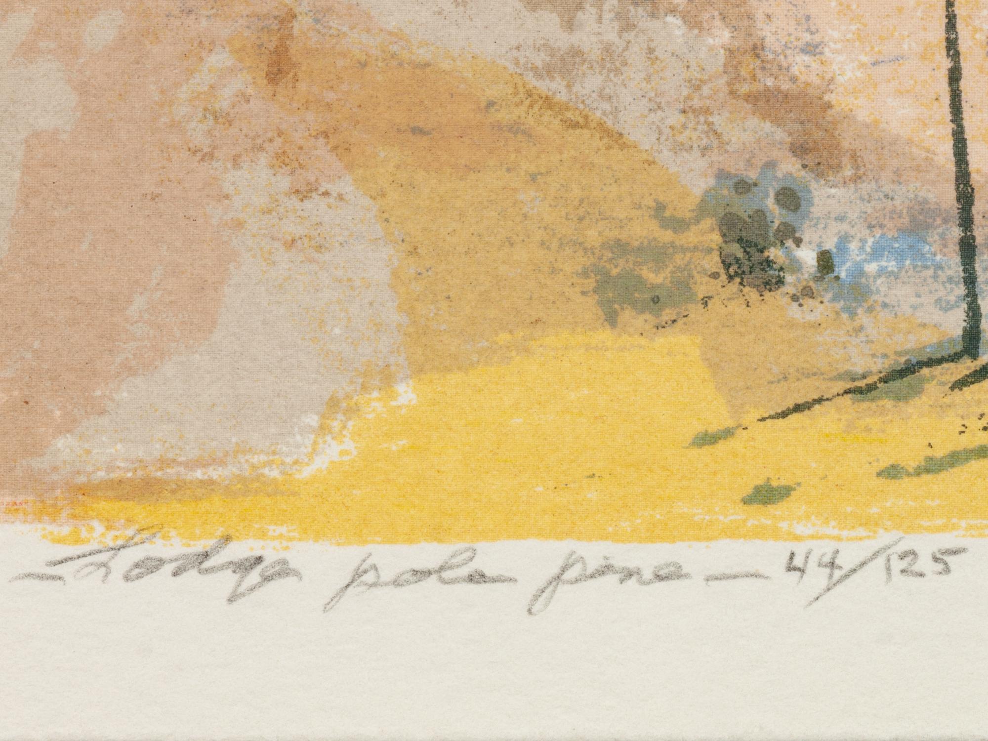 Five Works: October Color , edition 96/130; Lodge Pole Pine , edition 44/125; Apodaca Hill , edition 73/100; Cloud Shadows , edition 77/140; Stoney Creek , edition 68/130