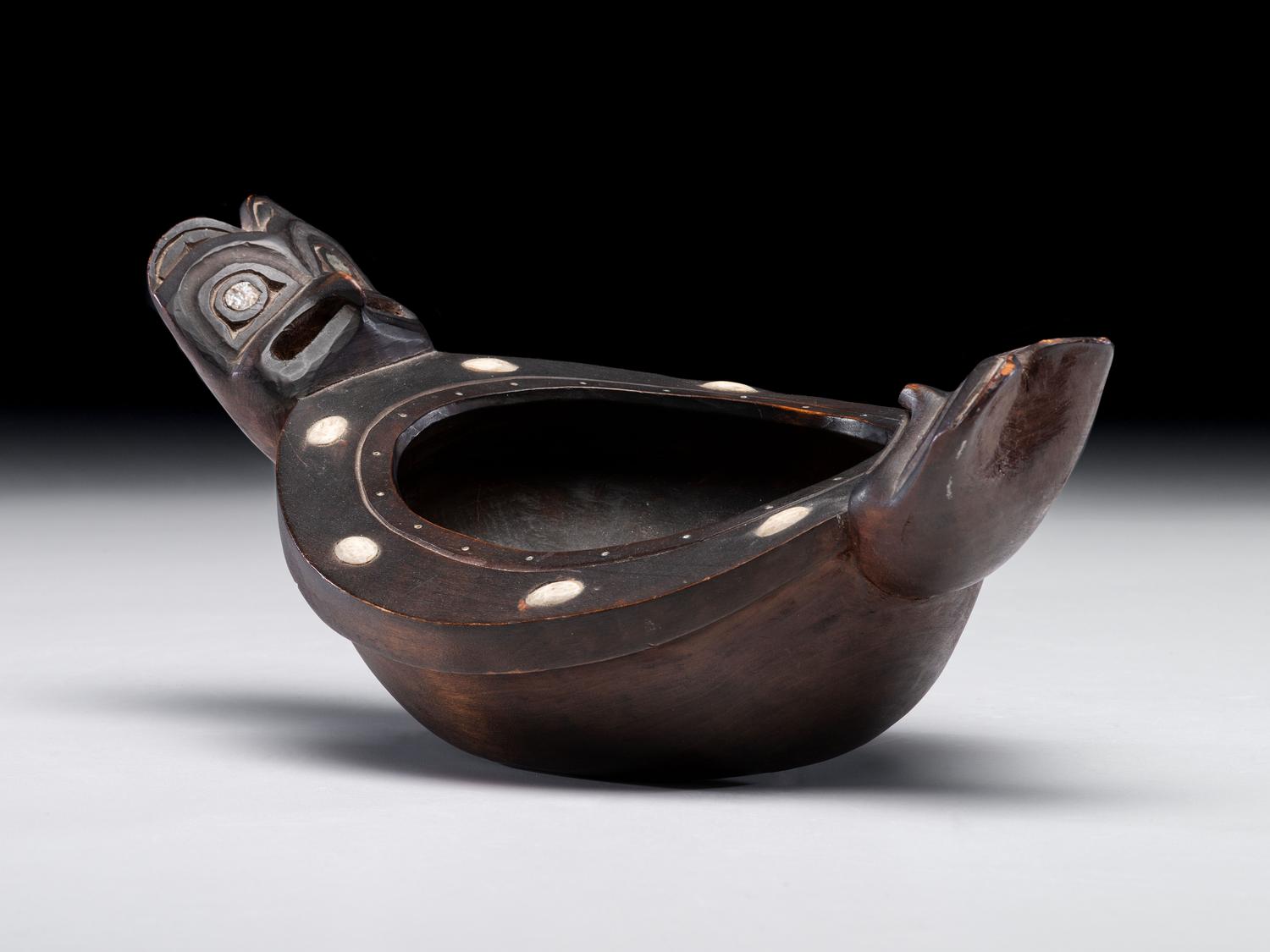 Haida Carved Figural Feast Bowl