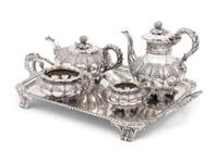 A George IV Silver Four-Piece Tea and Coffee Service