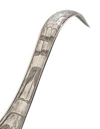 Haida Figural Silver Ladle