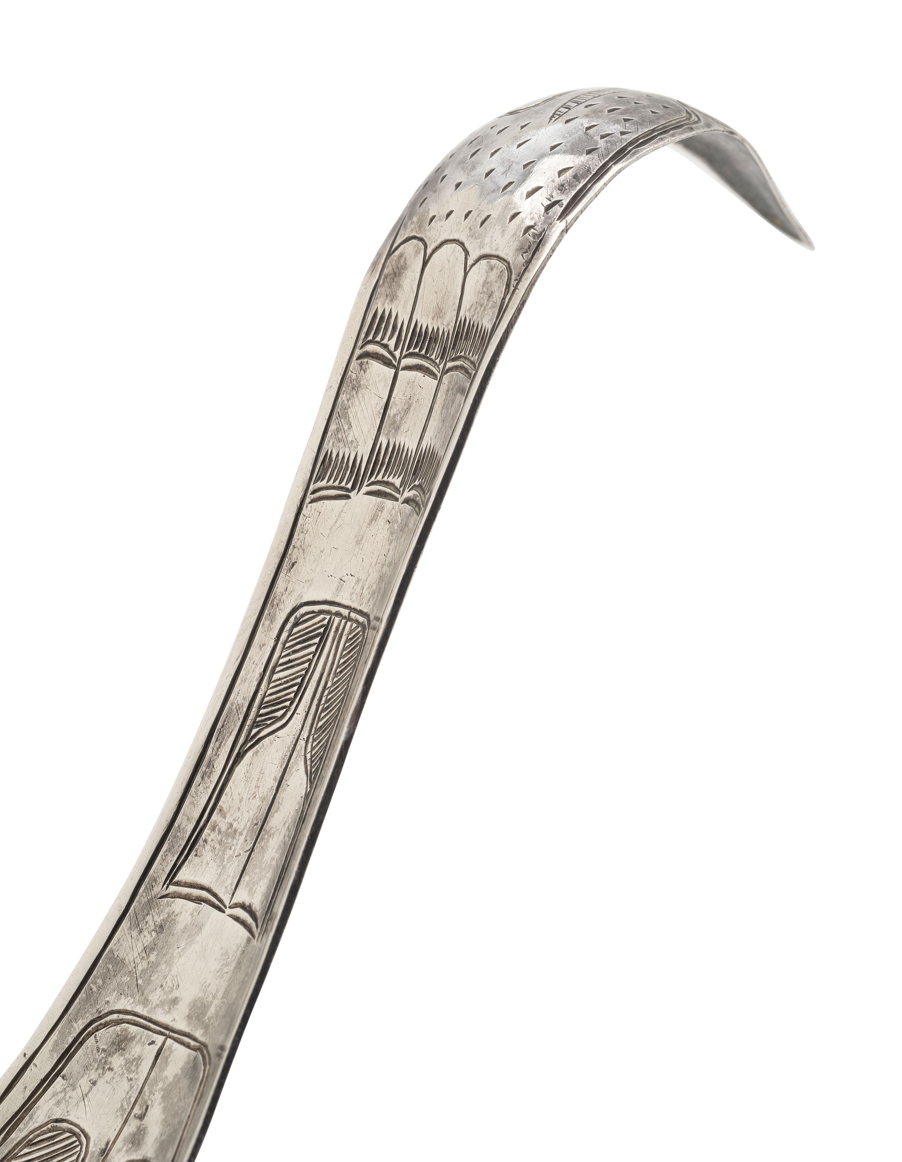 Haida Figural Silver Ladle