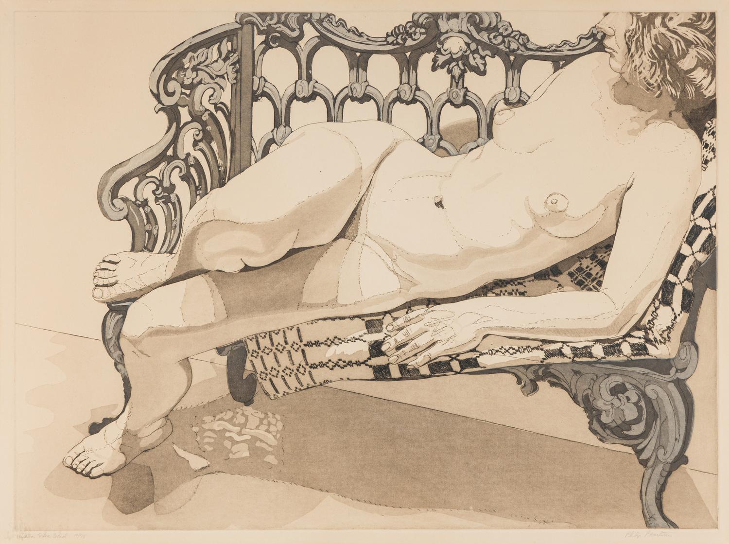 Nude on a Silver Bench , 1972