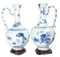 A Pair of Chinese Porcelain Urns Height 16 inches. — LATE 20TH CENTURY