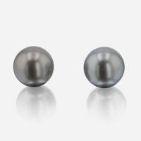 A Pair of Tahitian Pearl Earrings