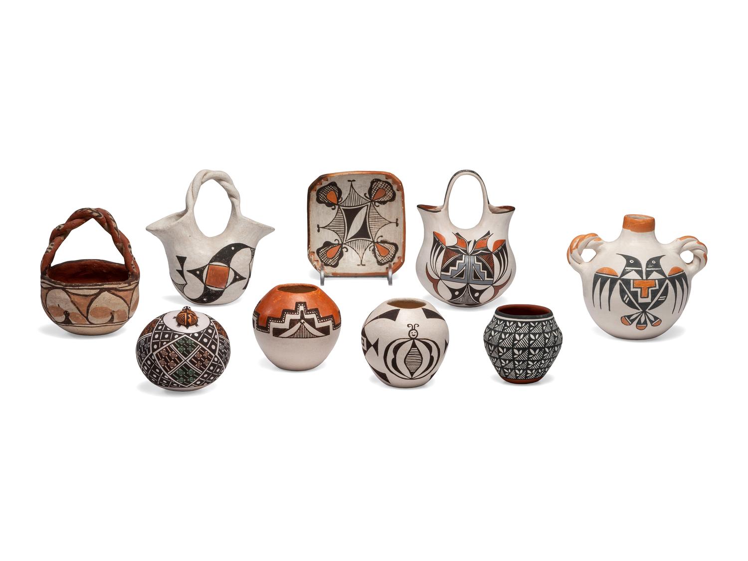 Group of Assorted Acoma and Laguna Pottery