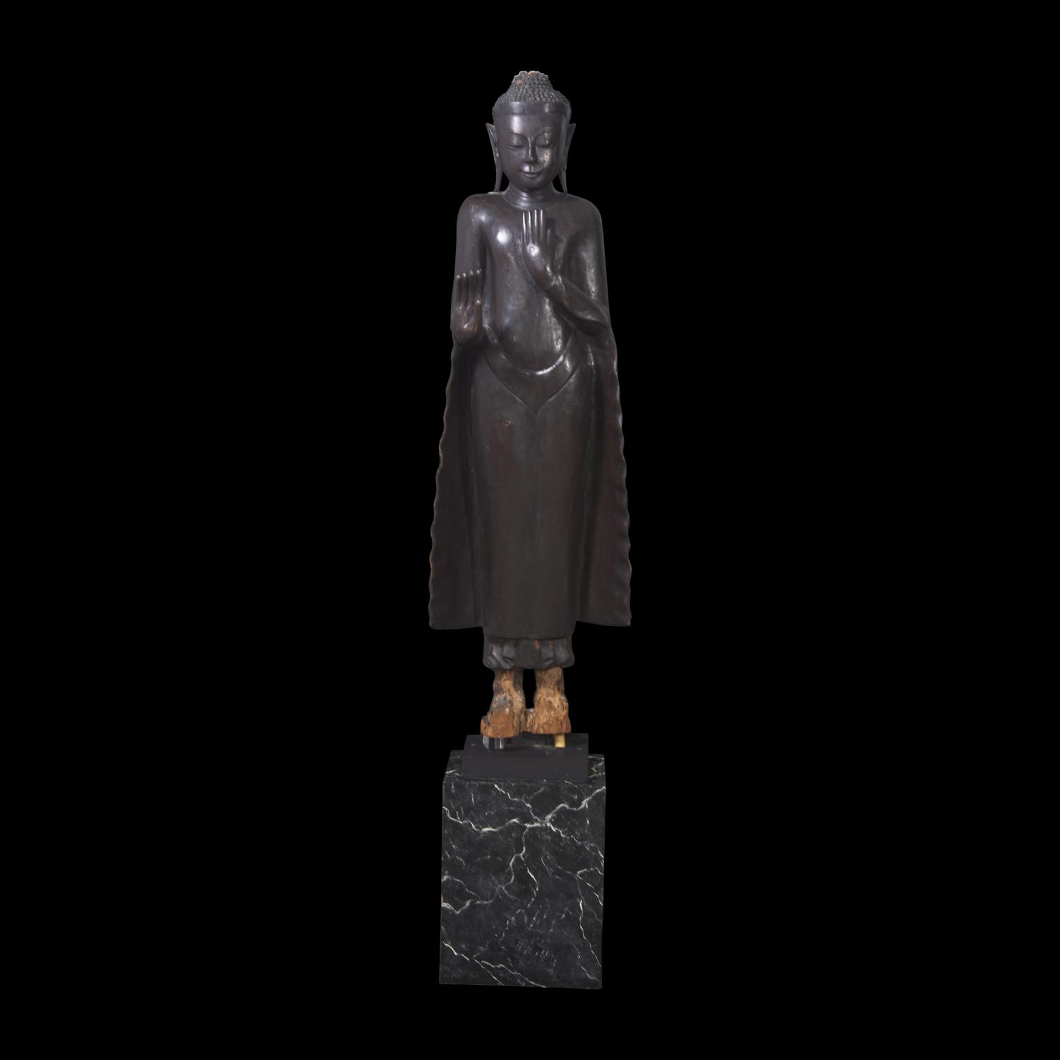 A Lacquered Figure of a Buddha, Northern Thai or Burmese