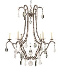 A Dennis and Leen Beaded Six-Light Chandelier