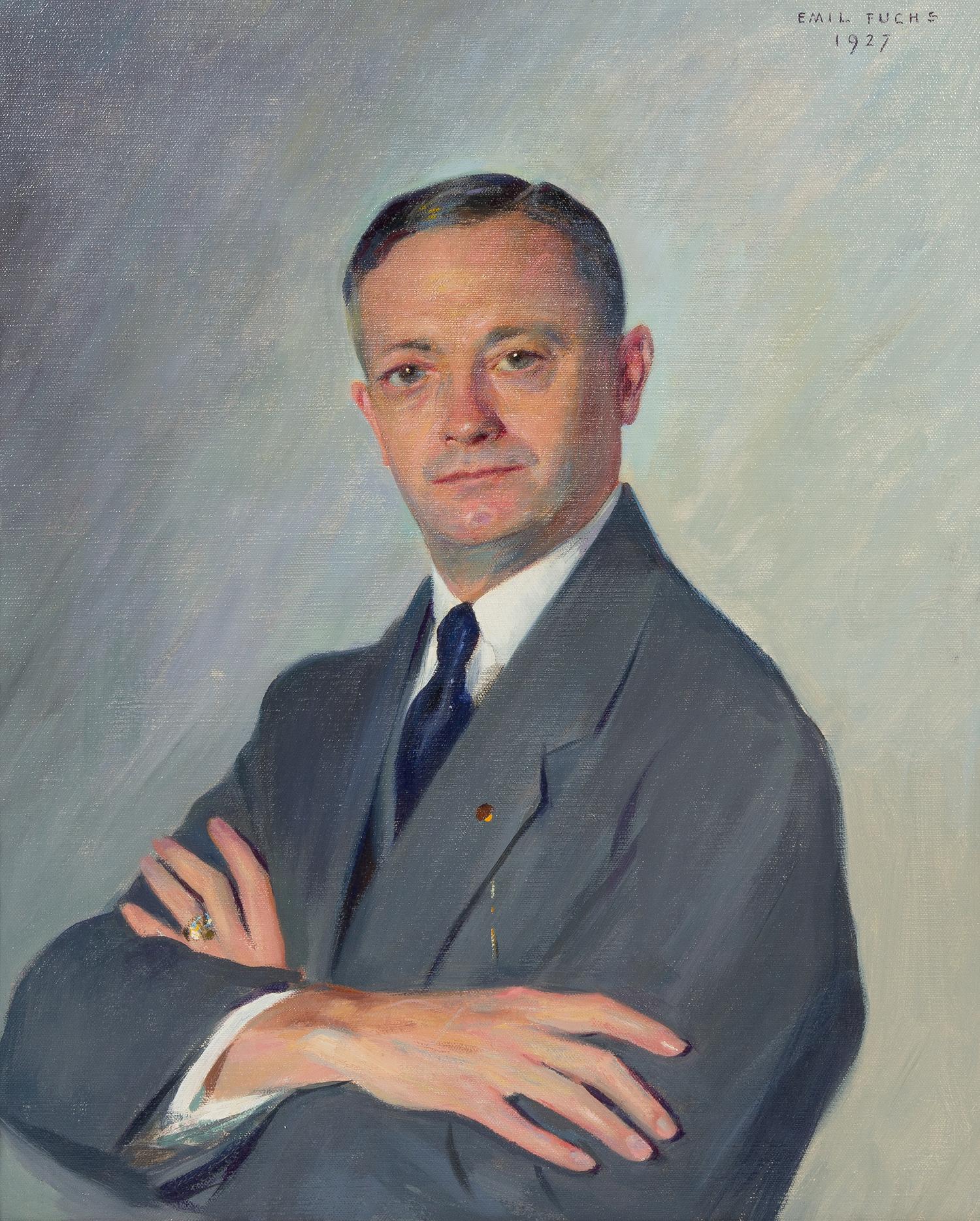 Emil Fuchs, (Austrian, 1866-1929), Portrait of a Man, 1927